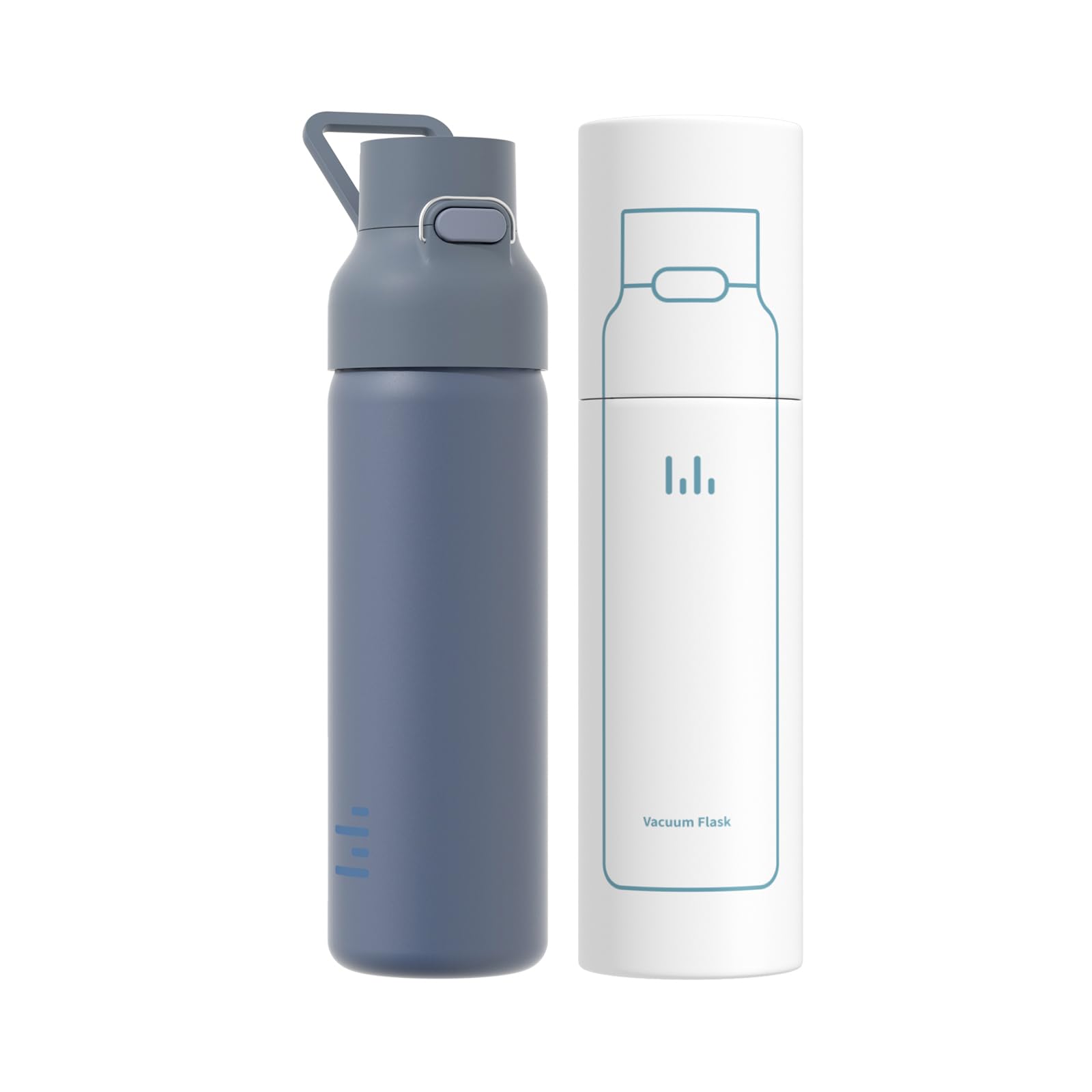 Levore 24oz Insulated Water Bottle, 316L Stainless Steel Double Wall Vacuum Bottle, Keeps Drinks Cold or Warm, Leakproof One-Handed Flip Lid for Gym, Office, Travel & Daily Use (1 Pack)