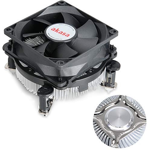 Akasa Dual Socket Value Cooler | CPU Cooler | VRM Cooling | Aluminium Heatsink | Low Noise PWM Fan | TDP 73W | Designed for Intel LGA775, LGA115X, LGA1200 | AK-CCE-7102EP