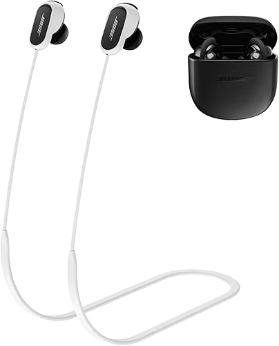Correa antipérdida para auriculares Bose QuietComfort II 2022 de silicona blanca para el cuello accesorio silencioso y cómodo - LEFXMOPHY