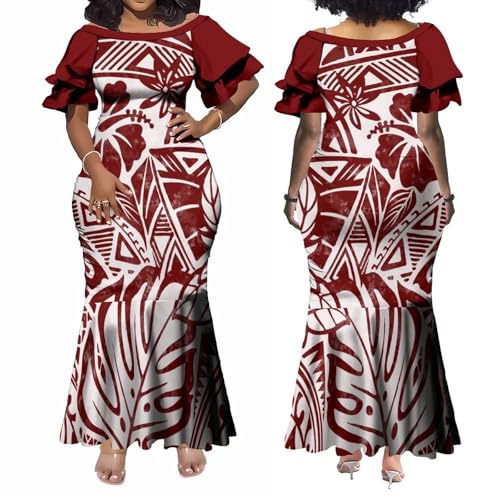 tongan dress designs Amazon.com: New Samoan Tongan Puletasi Custom Polynesian Design Large Size Mermaid Long Skirt Dress Match Mens Shirts : Clothing, Shoes & Jewelry