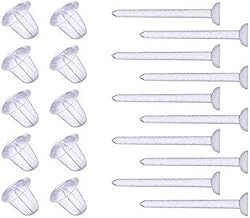 Clear Plastic Ear Piercing Retainers - 10 Pairs