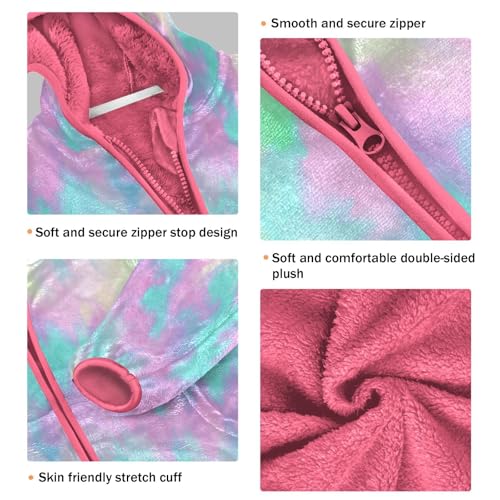 OTVEE Abstract Colorful Bright Wave Kids Hoodie Jacket Fall Spring Full Zip Warm Outwear Coat3