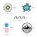 Cute Vinyl Laptop and Water Bottle Decal Sticker Pack, Made in US (Ocean/Beach)