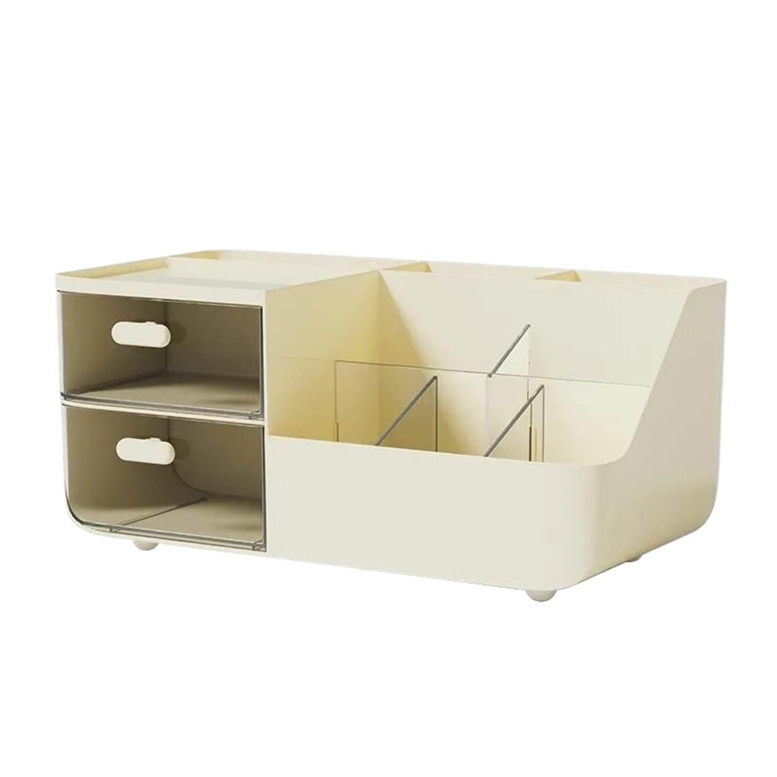 XUCZHAI Desktop Storage Box Drawer Type Office Stationery Organizer Study Desk(Beige)
