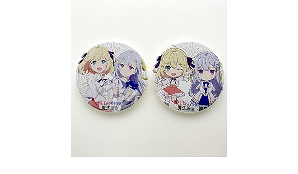 予約】 転生王女と天才令嬢の魔法革命 缶バッジ イリア レイニ 転天