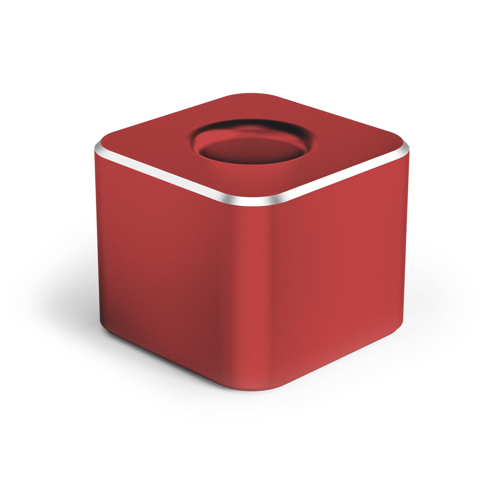 BRZUKA Aluminum Single Hole Pen Stand - Durable Fountain Pen Holder for Desk Display, Non - Slip Base, Minimalist Office/Home Organizer(Red,1P)