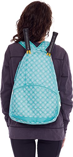 LISH Ace Tennis Racket Backpack - Women's Tennis Racquet Holder Bag (Teal)