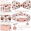 UP URARA PUP Thanksgiving Dog Collar with Bow Tie, Turkey Cotton Bowtie Collar for Puppy Girl Dog or Cat, Autumn Bow Tie Collar with Durable Metal Buckle, Turkeys Pet Collar, L, Neck 16-24in #2