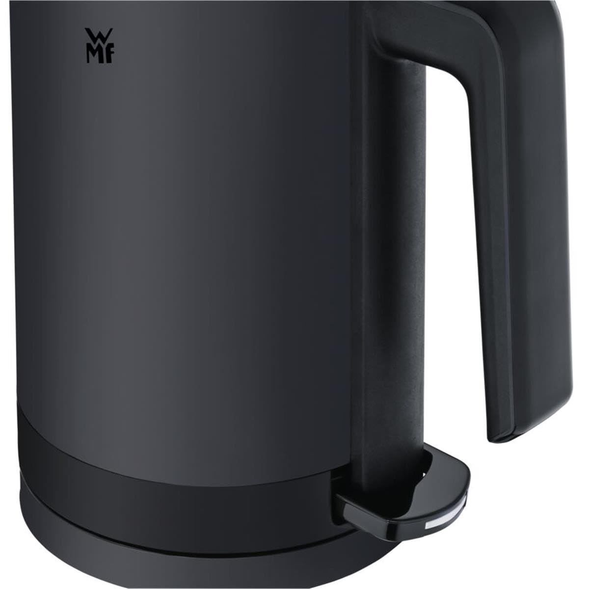 WMF Kitchenminis Deep Black - Hervidor eléctrico de acero inoxidable de 0,8 l de capacidad, hervidor eléctrico de 1800 W con filtro de cal, tetera pequeña, acero inoxidable, negro