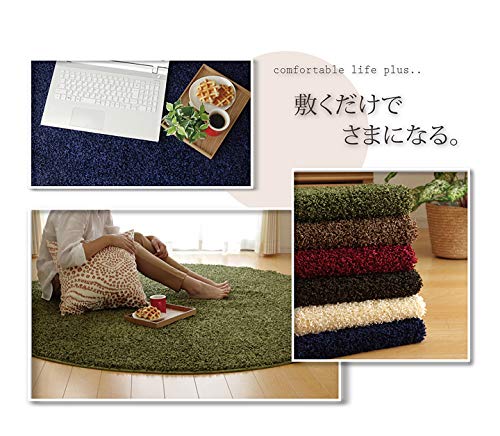Amazon｜イケヒコ ラグ 平織 シャンゼリゼ ベージュ 約180cm丸 円形