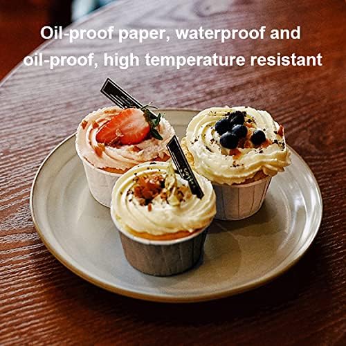 NCOALE Cupcake Cases, 100 Pack Baking Cupcake Liners Mini Round Muffin Dessert Cupcake Cases Cake Baking Cups, Baking Muffin Cups Cupcake Paper Cups Wrappers Cases for Wedding Birthday Party