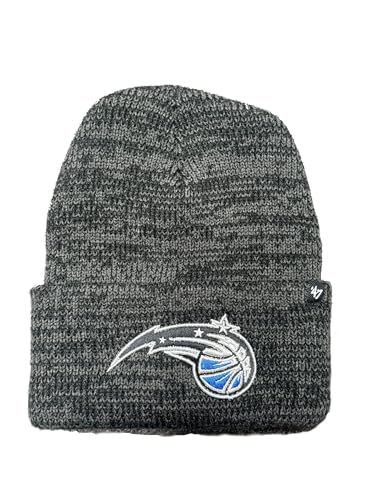 47 Orlando Magic Black Brain Freeze Cuff Beanie Hat - NBA Premium Cuffed Knit Toque Cap