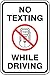 Accuform FRR630RA Engineer-Grade Reflective Aluminum Sign, Legend"NO Texting While Driving", 18" Length x 12" Width x 0.080" Thickness, Red/Black on White