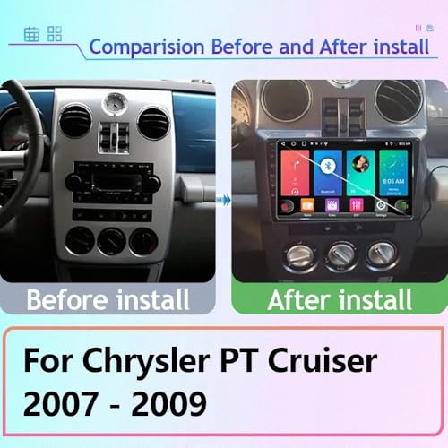 Carplay para Chrysler PT Cruiser 2007-2009, autoradio táctil con GPS y Android Auto 2