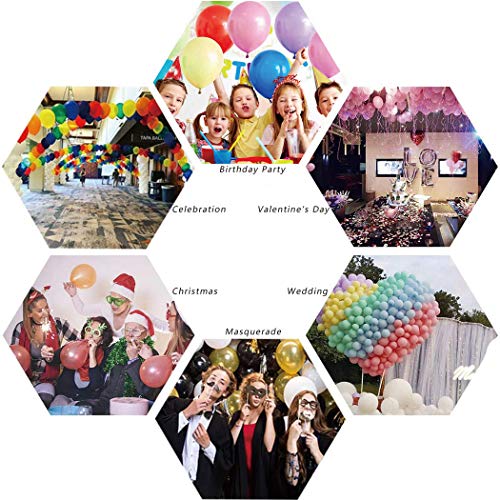 LYESHY 114 Pack Pearl Party Balloons & Banners of Happy Birthday Letters Set, 12 Inches Thickened Rainbow Latex Balloon for Arch Garland Festival Christmas - Thumbnail 6