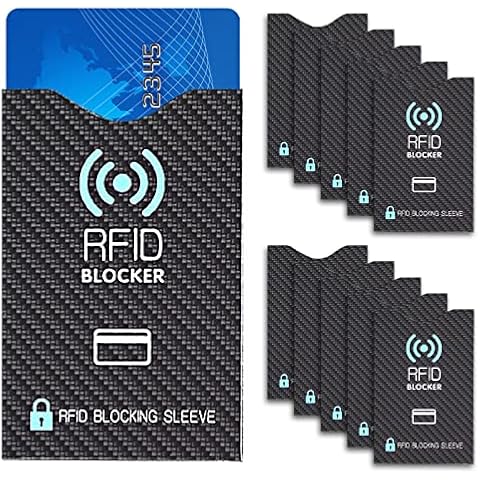 CMOISO RFID Blocking Card Protectors, 10 Pack Cover