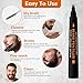 3-Pack Beard Pencil Filler for Men (Black), Four-fork Tip Beard Styling Pen, Waterproof Sweat Proof Long Lasting Beard Pencil,Effectively Enhances Facial Hair