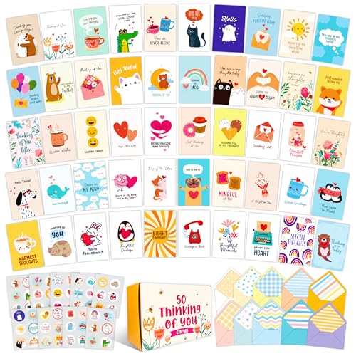 Cartes de vœux uniques Decorably 12,7x17,8 cm avec enveloppes pour correspondance