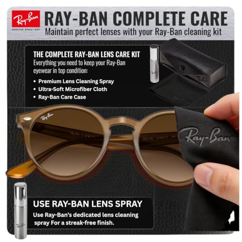 Image of Ray-Ban RB2180 Round Shaped Sunglasses for Men & Women with Official RAYBAN Eyewear Kit