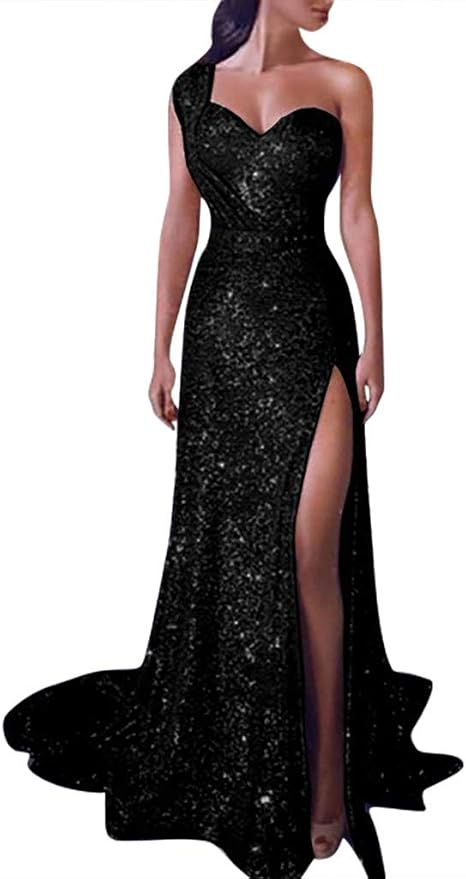 Amazon.com: TRENDINAO Vestido de noche para las mujeres de fiesta elegante,  ajustado, con abertura en la pierna, vestidos para mujer dorado con  lentejuelas vestido de ocasión formal : Ropa, Zapatos y Joyería