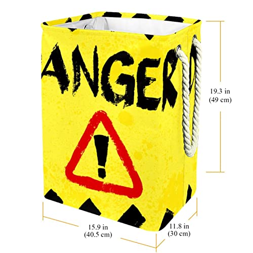 Panier à linge imperméable anti humidité avec motif danger grunge - 4