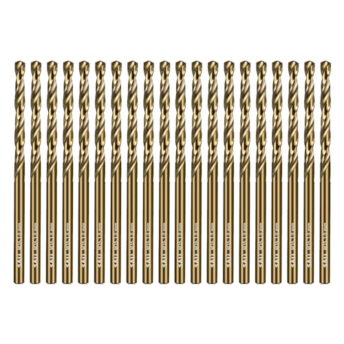 SALI 20 Stücke M35 HSS Cobalt Bohrer Set mit Spiralbohrer 3mm HSS-Co Stahlbohrer Eisenbohrer Metallbohrer Set für Holz, Metall, Kunststoff, Aluminium, Hartplastik, Edelstahl