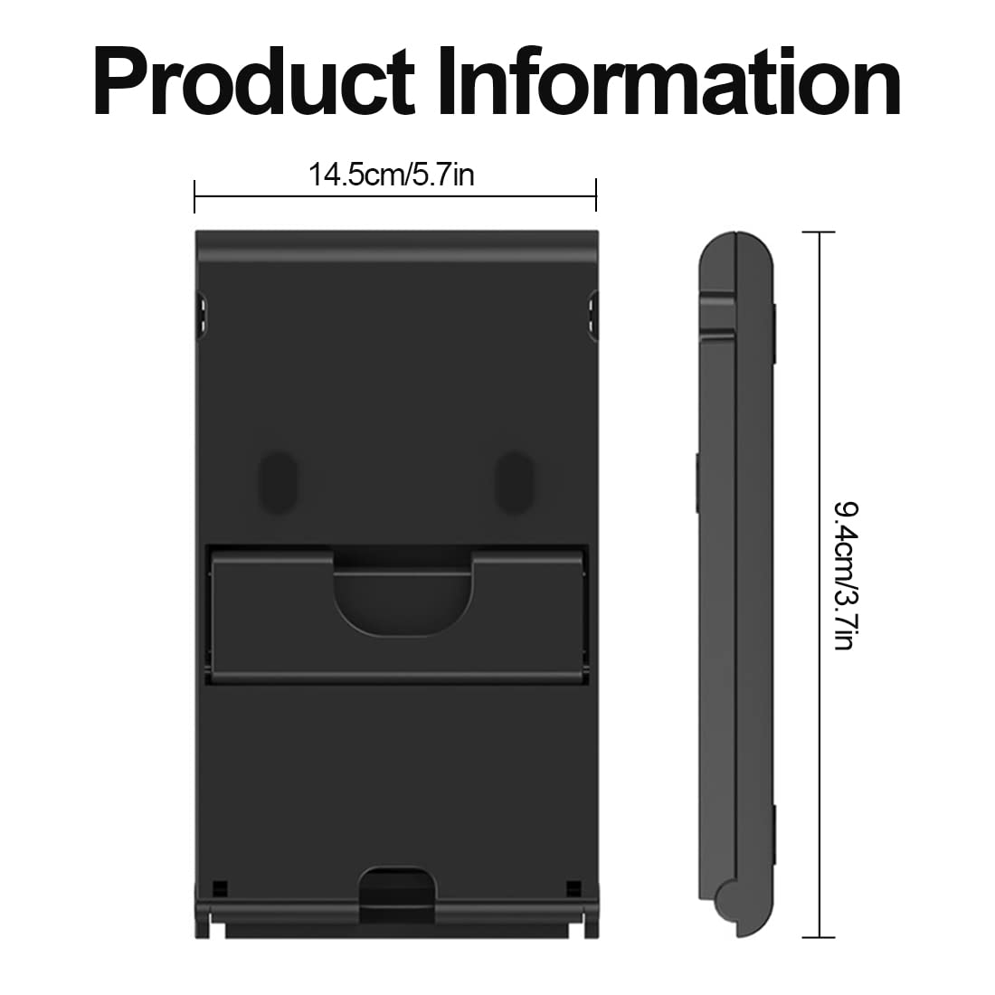 Compatible con Nintendo Soporte plegable y ajustable para Switch y Switch Lite (negro)