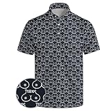 MSCPZH Funny Golf Shirts for Men Golf Polo Funny Polos for Men Polo Shirts Black