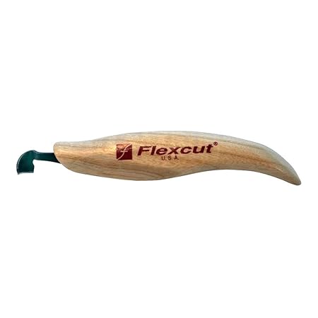 Flexcut Right-Handed Scorp, Gouge for Carving, 5/16 Inch (KN23)