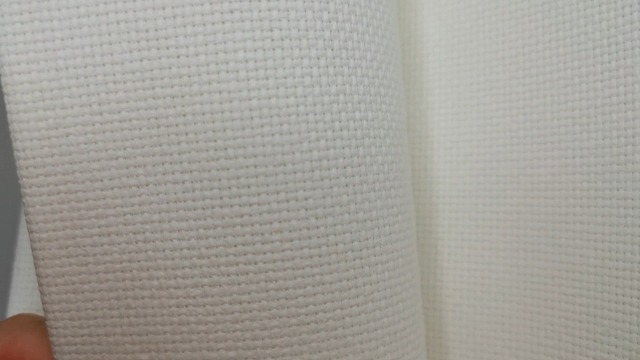 Image of KCS 16CT Counted Cotton Cross Stitch Aida Cloth Fabric (White, 19 inch x 28 inch)