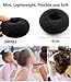 Extra Small Hair Bun Maker for Kids, 6 PCS Chignon Hair Donut Sock Bun Form for Girls, Mini Hair Doughnut Shaper for Short and Thin Hair (Small Size 2 Inch, Black)