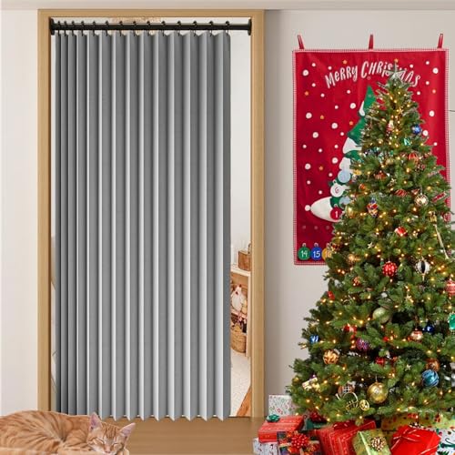 Rideau de placard 270 x 180 anti froid imperméable gris