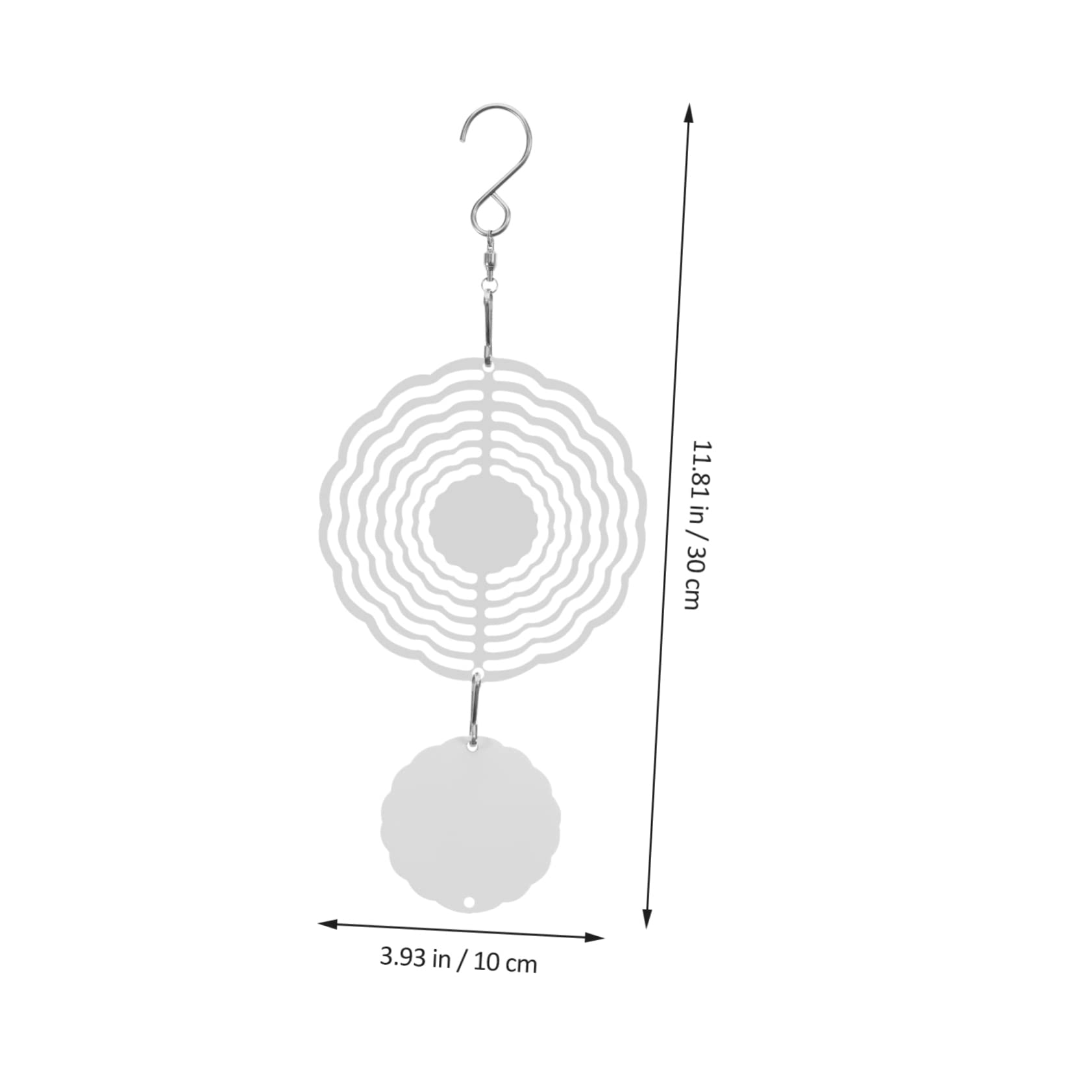 BESPORTBLE 3 Piezas carillón de Viento Giratorio Molino eolico Patio Spinner de Aluminio en Campanas de Viento al Aire de Viento de Aluminio molinete de Puerta