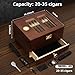 Duuhang Cigar Humidor，humidor Cigar Box，Travel humidor Cigar Box，Portable Travel Case - Small Table Top Humidors for 20-35 Cigars，Cigar Accessories for Men，Includes Accessories and a humidifier
