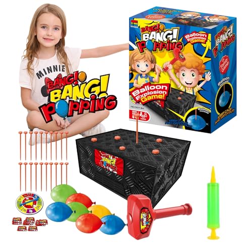 Yiyifor Blasts Box Spiel Luftballon,Balloon Game,Multiplayer Party Blast Balloon Box,Balloon Pop Game,Lustig Familienparty Brettspiel Portable Balloon Ex-plosion Spiel,Für Kinder Und Erwachsene