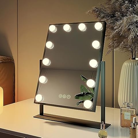 EMKE 360° Rotatable Hollywood Make-Up Mirror Cover