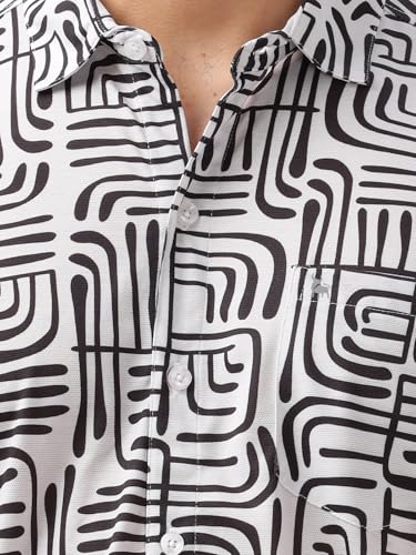 Image of BULLMER Trendy Regular Fit Printed Causal Half Sleeve Shirt for Men