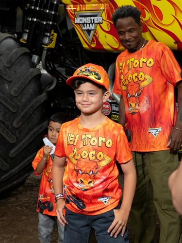 Monster Jam El Toro Loco One Size Mesh Adjustable Snapback Baseball Cap El Toro Loco Orange OS Youth