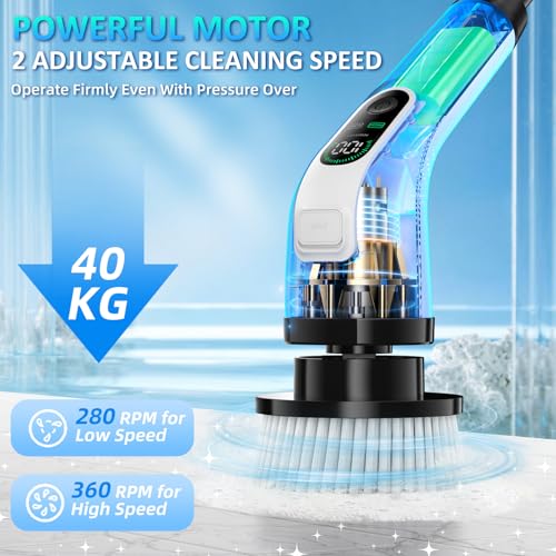 image for Yesayce Electric Spin Scrubber, IPX7 Waterproof Power Shower Scrubber 
