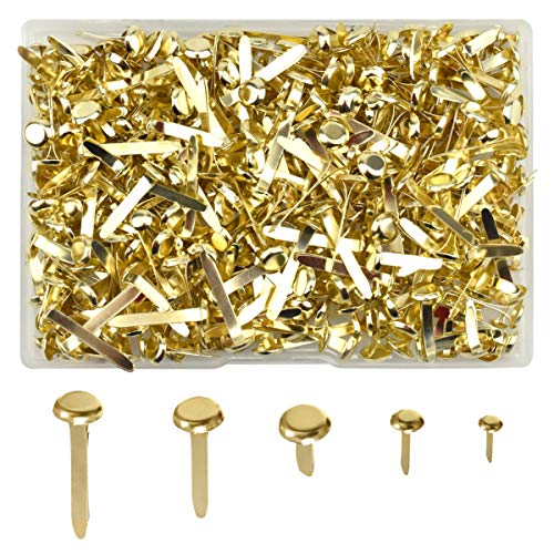 500 piezas Mini clavos Clips de cabeza redonda de metal Broches de patrón Sujetadores de papel para hacer tarjetas Scrapbooking Manualidades hechas a mano DIY