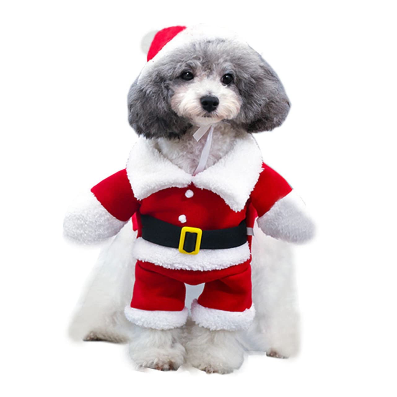 HMJGDHX 3 Pezzi Cappotto in Piedi di Natale Costume per Animali Domestici Divertenti Vestiti Cosplay per Cucciolo di Cane Xl Vestiti per Cani Costume da Festa per Animali Domestici Vestito Operato per
