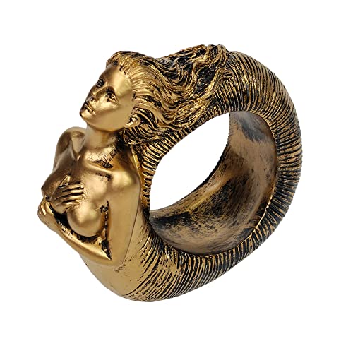 OmyLens Meerjungfrau Muschel Kristallkugel Stand Kugel Display, Natürliche Heilung Fengshui Glas Kugelhalter Basis Statue Dekoration, für 40mm-60mm Kugel Cover