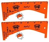 AirFly Crab, Lobster Gauge - Measure for Dungeness, Rock Crab, Blue Crab, Lobster (Concave-Black 2pcs)