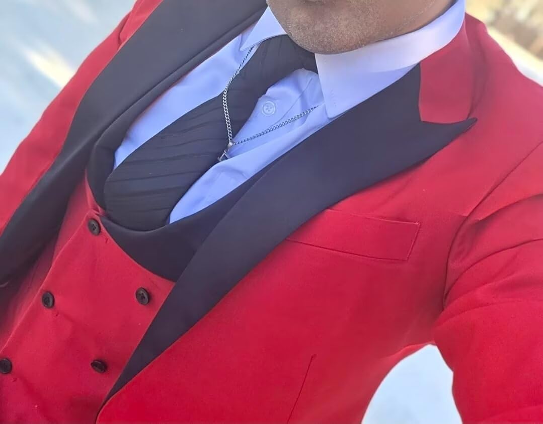 Tuxedo for Men 3 Piece Mens Tuxedo Suit Set Double Breasted Suit Men for Business Wedding Prom Formal - Image 5