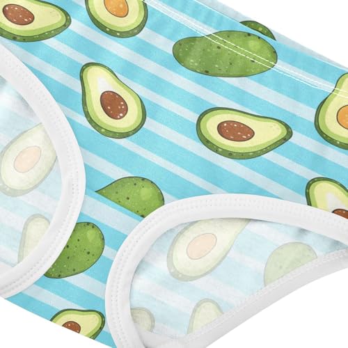 Wusikd Avocados Light Blue Girls' Underwear Cotton Girls Briefs Soft Toddler Underwear 2T4