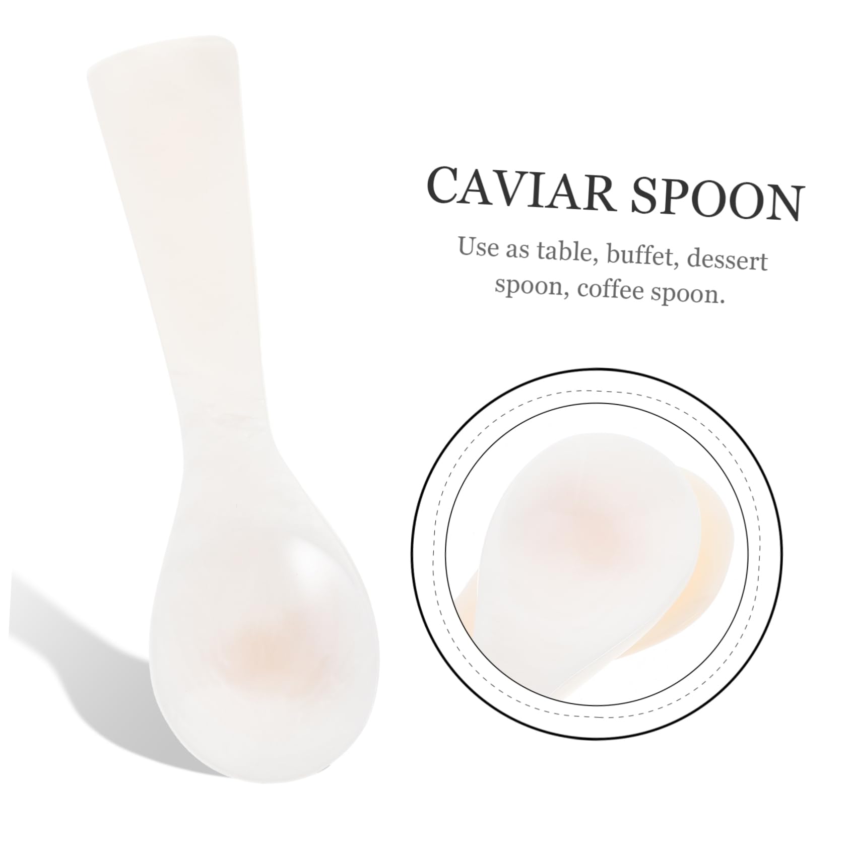 Amazon.co.jp: NUOLUX 6個シェルデザインのキャビアスプーン デザート