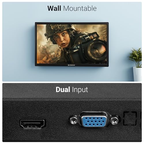Image of ZEBSTER GV222, 22 Inch (54.6cm) LED Monitor, Dual HDMI & VGA Input, FHD 1920 x 1080, 250nits Brightness, 300000:1 Dynamic Contrast Ratio, 16.7M Colors, 16:9 Aspect Ratio, Wall Mountable