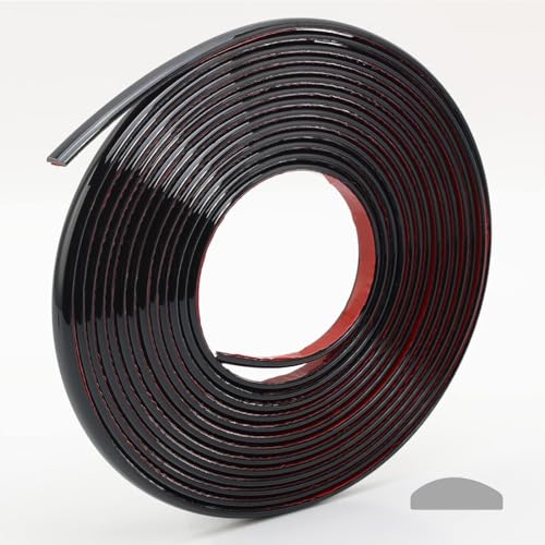 Black Self Adhesive 3d Wall Edging Strip Peel and Stick Trim Seam Wall Sticker Decor Tape Decorative for Ceiling/Corner/Mirror/Furniture/Door/Wardrobe/Home and Auto Decor (1.2CM*5M/0.47IN*16.4FT)