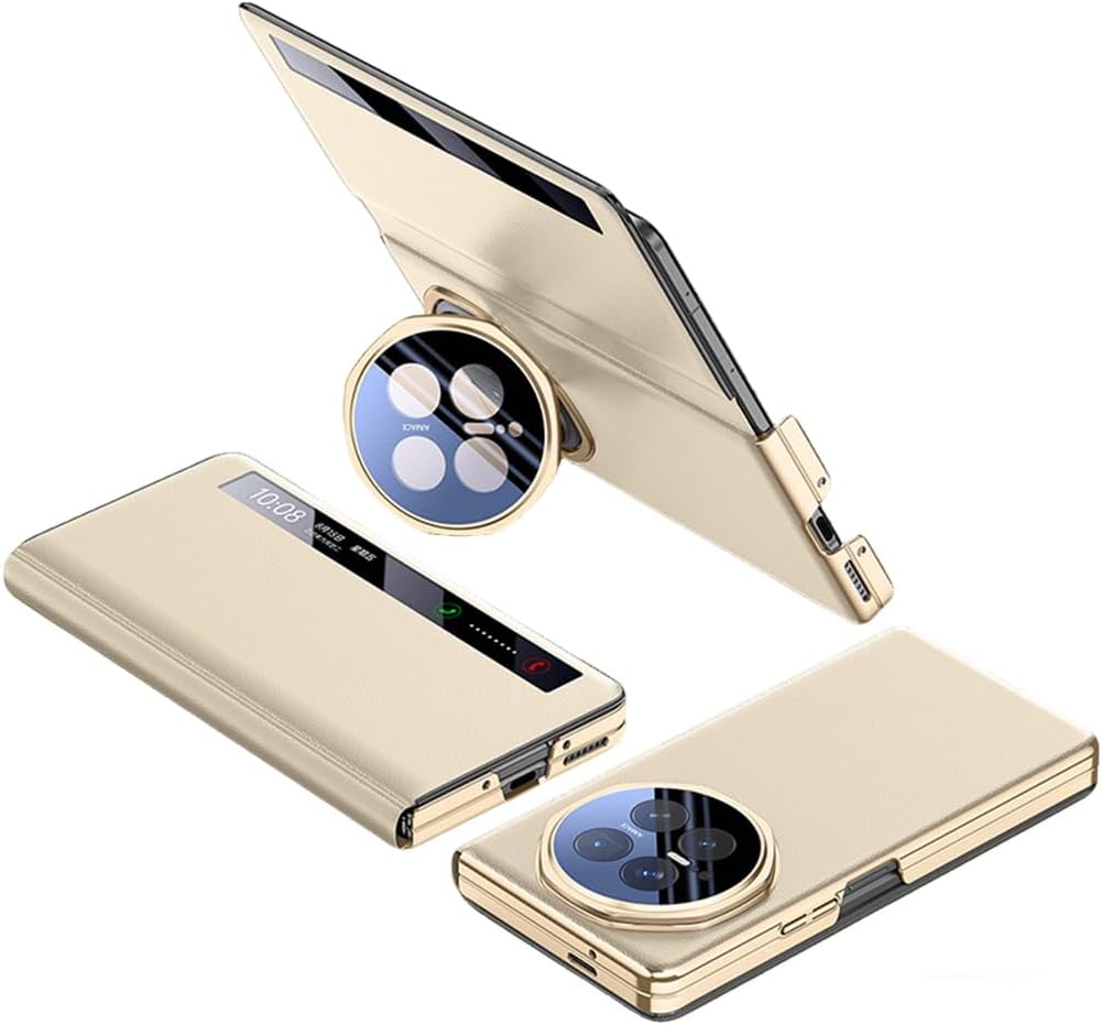 Leather Mobile Phone Case for Honor Magic V5. Magnetic, Bracket, Smart Cell-Phone Cover/Shell for Magic V 5 Red