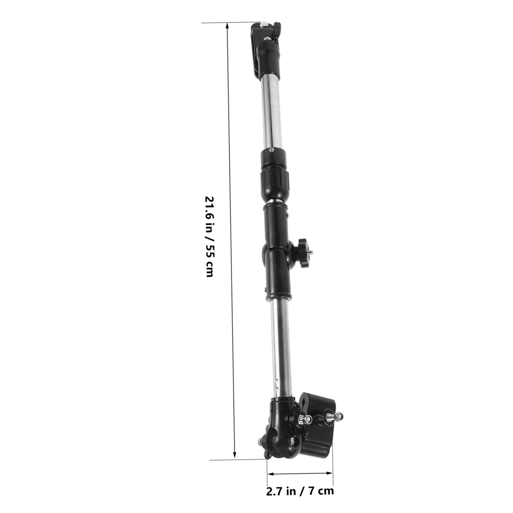 HANABASS Adjustable Umbrella Holder for Stroller and Bicycle Stainless Steel Bracket Versatile Black Stand for Electric Bikes and Wheelchairs Stylish